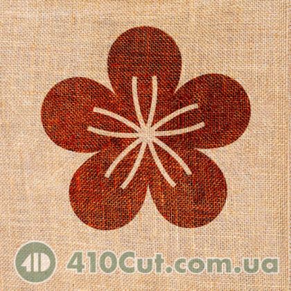 штамп вибійка на тканині квітка