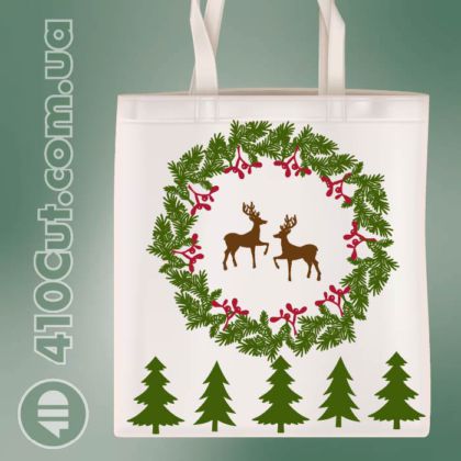 Вибійки штампи для текстилю олені ялинки зимові