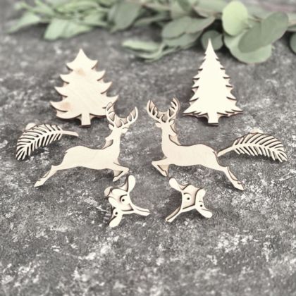 Вибійки штампи для текстилю олені ялинки зимові
