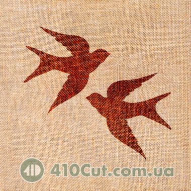 Вибійка штамп для тканини ластівка птахи пташка
