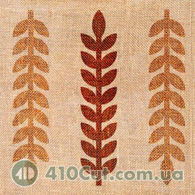 штамп для вибійки на тканині колоски пшениця гілочка орнамент вінок віночок