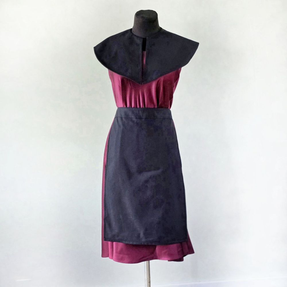 комплект запаска фартух припинда та комірець сіро-блакитні комплект запаска фартух припинда та комірець сіро-блакитні