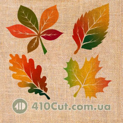 штамп вибійка листя осіннє