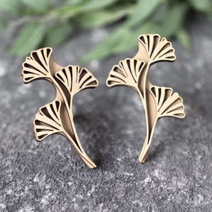 штамп вибійка гілка Ґінкго