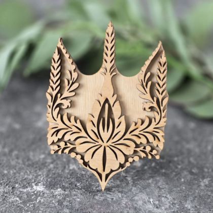 штамп вибійка тризуб петриківський