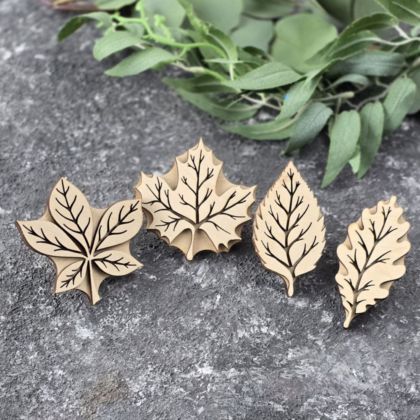 штамп вибійка листя осіннє