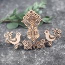 Вибійки штампи набір "Барвистий сад"