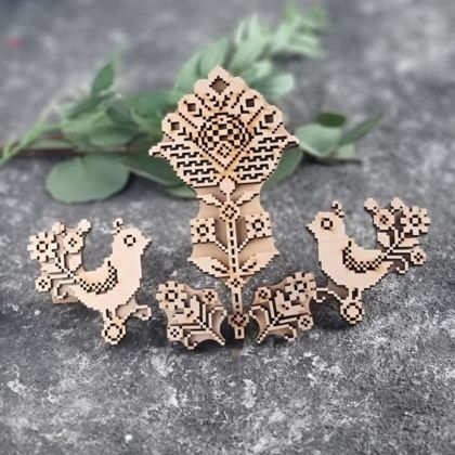 Вибійки штампи набір "Барвистий сад"