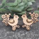 Штамп вибійка пташки барвисті пишнохвості