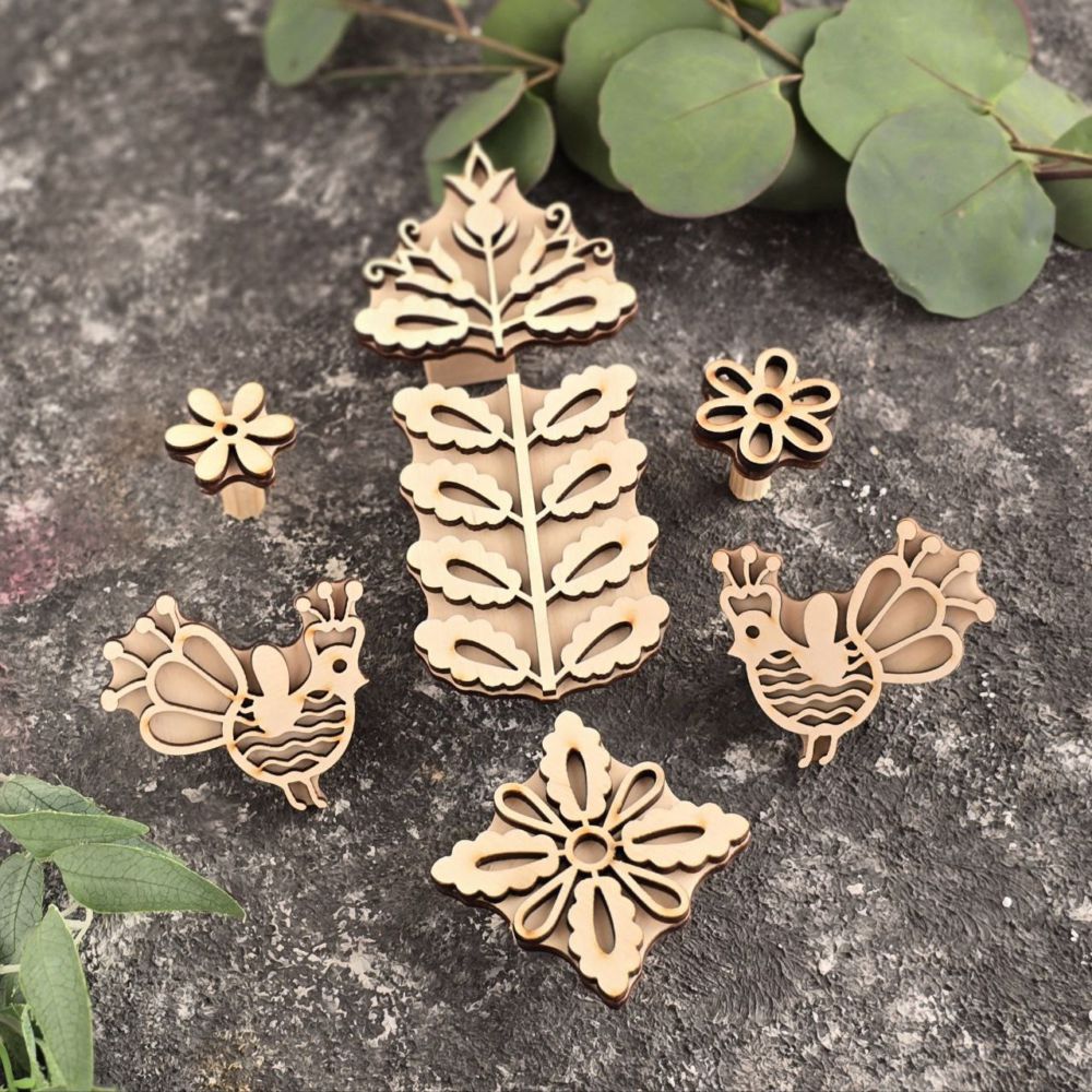 Набір вибійок штампів подарунковий "Стебловий" Набір вибійок штампів подарунковий "Стебловий"