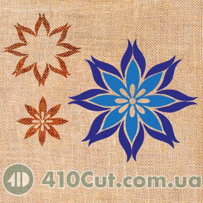 Дерев'яні штампи-вибійки квітка таврійська з колекції "Таврійський розпис"