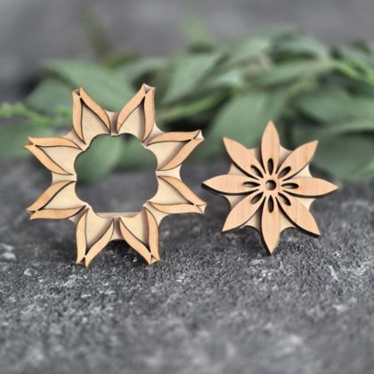 Дерев'яні штампи-вибійки квітка таврійська з колекції "Таврійський розпис"