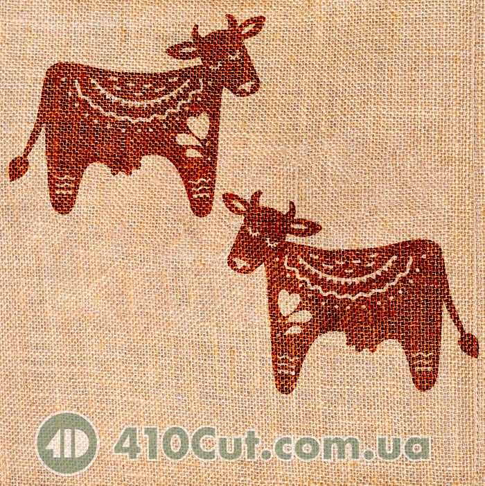 Дерев'яна вибійка штамп корівки етно Дерев'яна вибійка штамп корівки етно