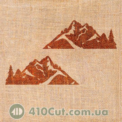 Дерев'яна вибійка штамп гори скелясті