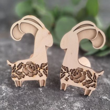 Дерев'яна вибійка штамп кози вишивані