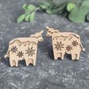 Дерев'яна вибійка корівки альпійські