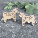 Дерев'яна вибійка штамп корівки етно