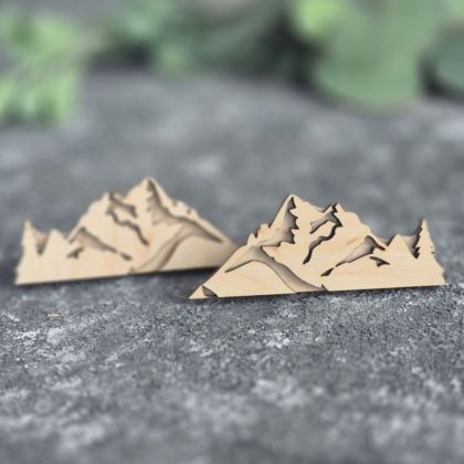 Дерев'яна вибійка штамп гори скелясті