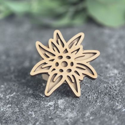 Дерев'яна вибійка штамп квітка едельвейсу