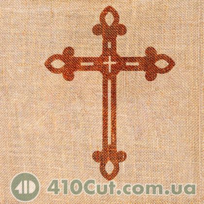 Штамп вибійка з фанери хрест католицький